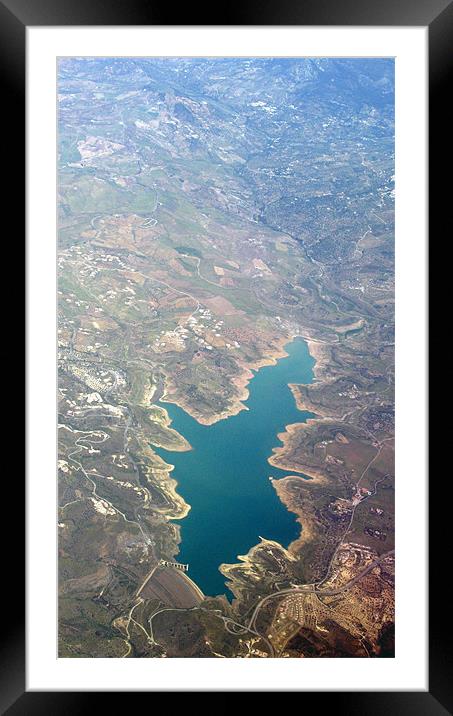 Aerial Shot over Spain Framed Mounted Print by JEAN FITZHUGH