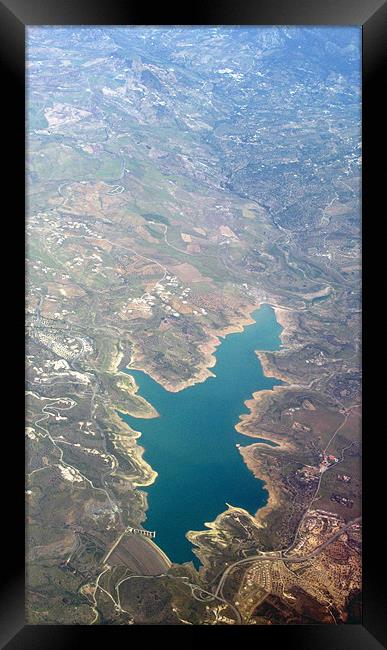 Aerial Shot over Spain Framed Print by JEAN FITZHUGH