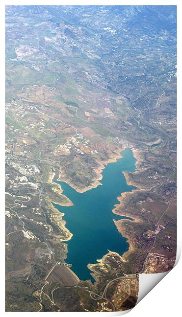 Aerial Shot over Spain Print by JEAN FITZHUGH