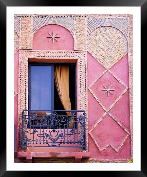 Marrakesh Balcony Framed Mounted Print by Brian  Raggatt