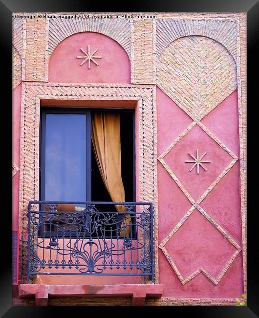 Marrakesh Balcony Framed Print by Brian  Raggatt