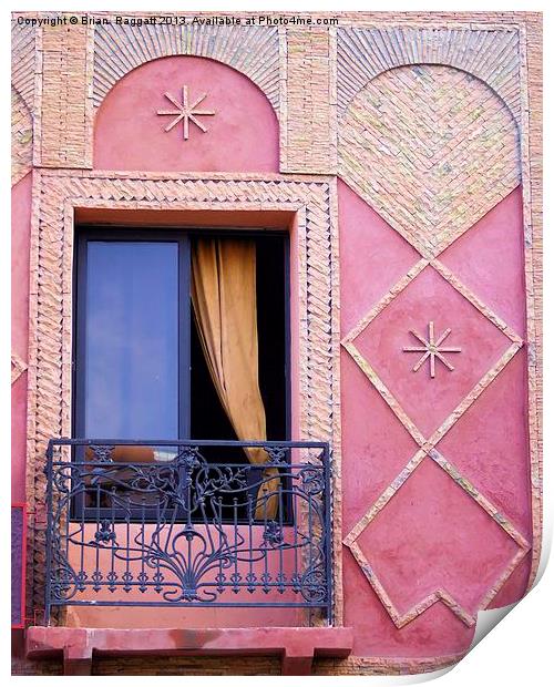Marrakesh Balcony Print by Brian  Raggatt