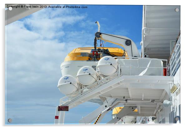 Sea safe units on a Cruise Liner Acrylic by Frank Irwin