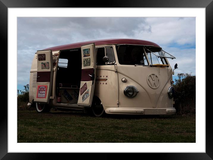 Volkswagen campervan Framed Mounted Print by Carl Shellis