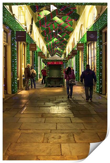 London Covent Garden with beautiful Christmas deco Print by John Ly