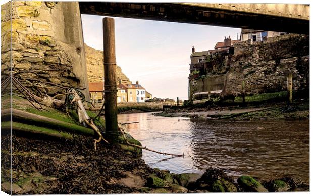 Water Under The Bridge Staithes Canvas Print by keith sayer