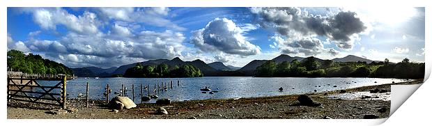 Derwentwater From Crow Park Keswick Print by Ian Lewis