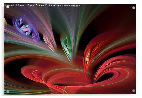 Fractal Vortex Spiral Acrylic by Abstract  Fractal Fantasy