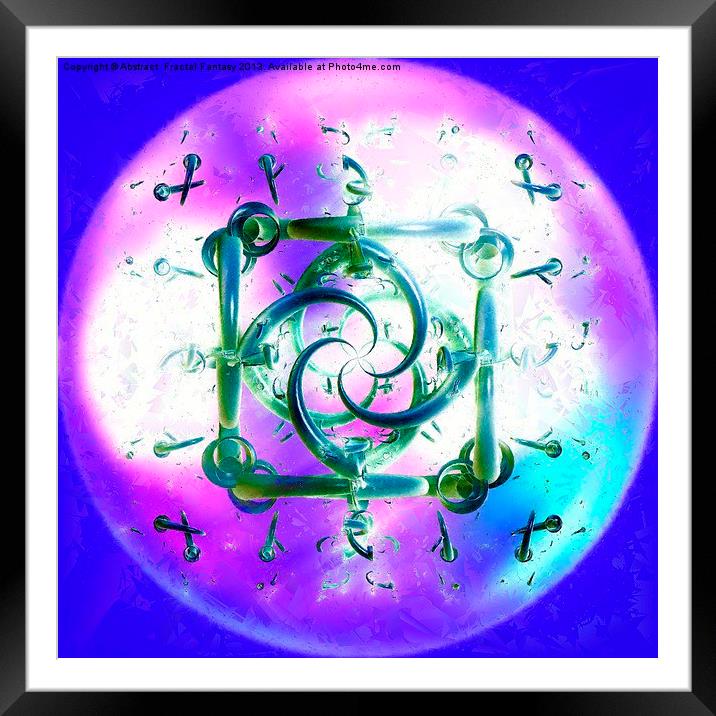 Crystal Ball Framed Mounted Print by Abstract  Fractal Fantasy