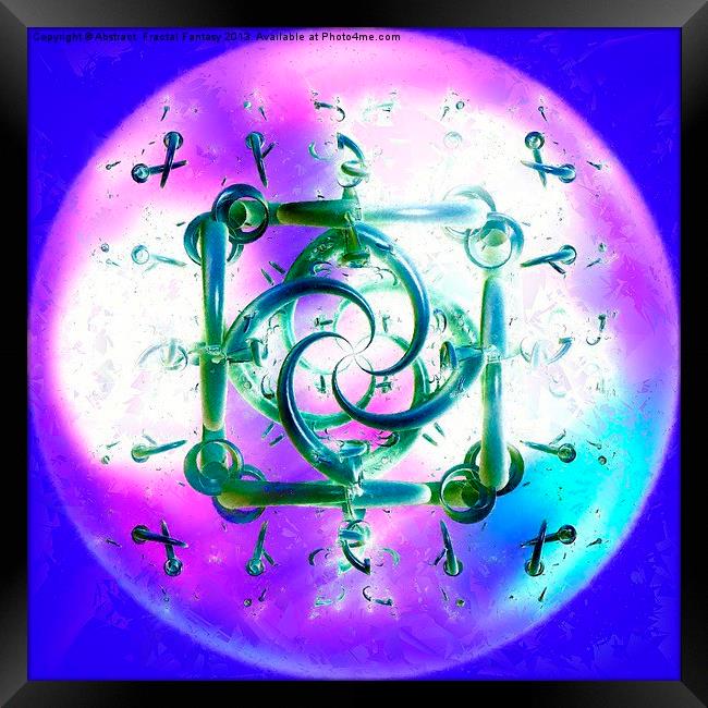 Crystal Ball Framed Print by Abstract  Fractal Fantasy