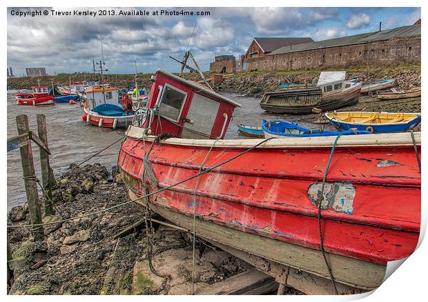 The Harbour Print by Trevor Kersley RIP