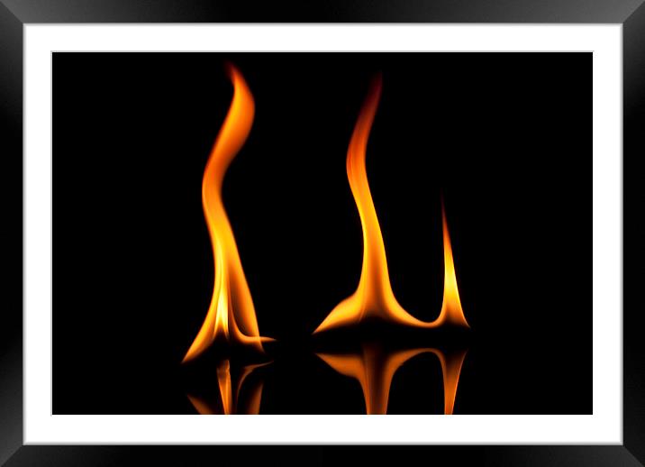 Flame 2 Framed Mounted Print by Louise Wagstaff