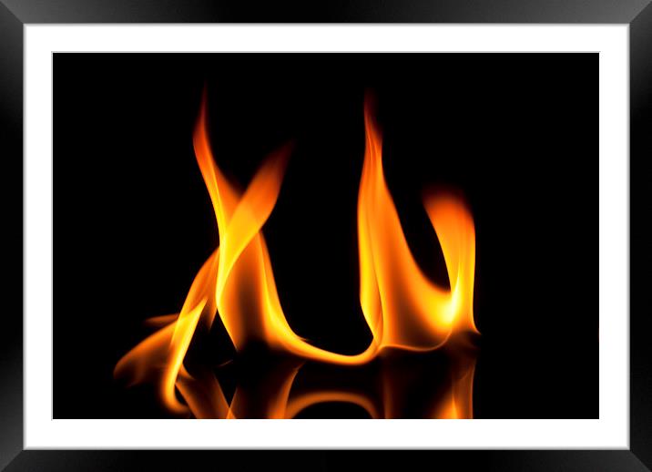 Flame 5 Framed Mounted Print by Louise Wagstaff