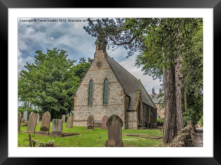 Newton on Rawcliff Church Framed Mounted Print by Trevor Kersley RIP