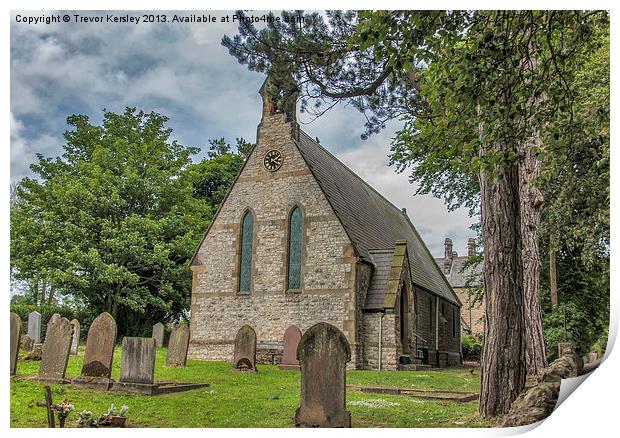 Newton on Rawcliff Church Print by Trevor Kersley RIP