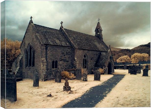 St Begas Church, Bassenthwaite Canvas Print by Graham Moore