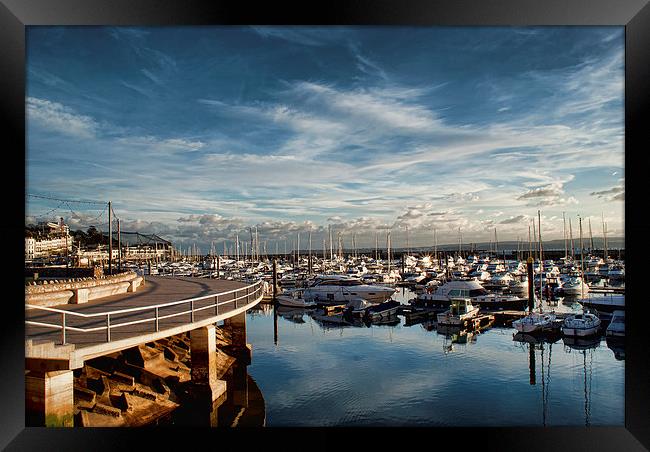 Torquay Harbor Framed Print by Louise Wagstaff