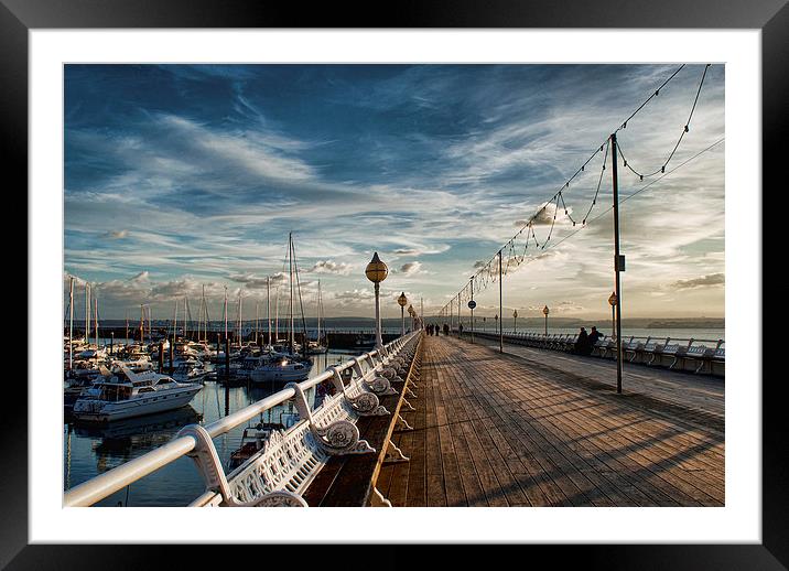Torquay, Princess Pier Framed Mounted Print by Louise Wagstaff