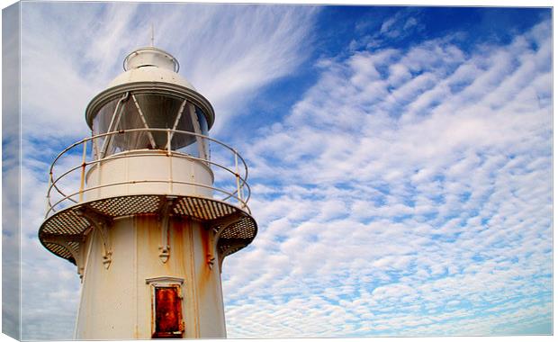 Brixham Breakwater Lighthouse Canvas Print by Peter F Hunt