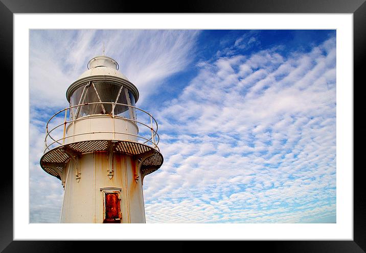 Brixham Breakwater Lighthouse Framed Mounted Print by Peter F Hunt
