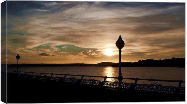 Princess Pier Sunset 2 Canvas Print by Louise Wagstaff