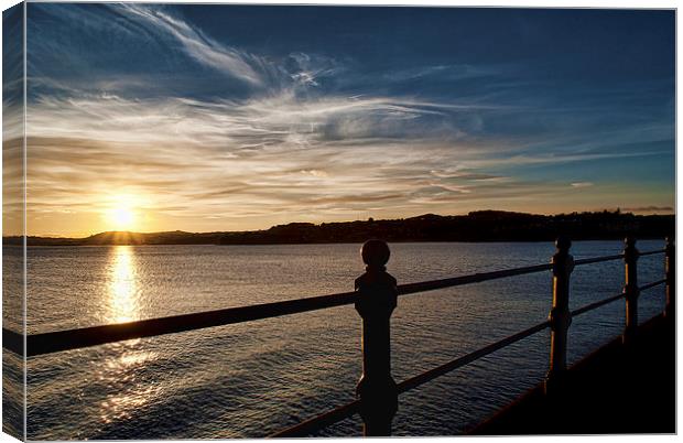 Princess Pier Sunset 3 Canvas Print by Louise Wagstaff