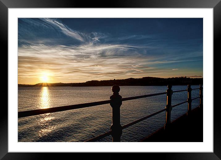 Princess Pier Sunset 3 Framed Mounted Print by Louise Wagstaff