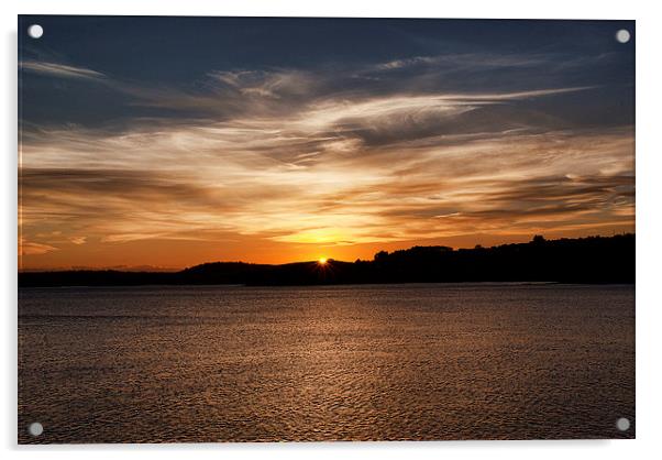Torquay Sunset. Acrylic by Louise Wagstaff