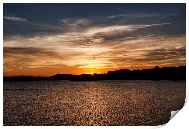 Torquay Sunset. Print by Louise Wagstaff