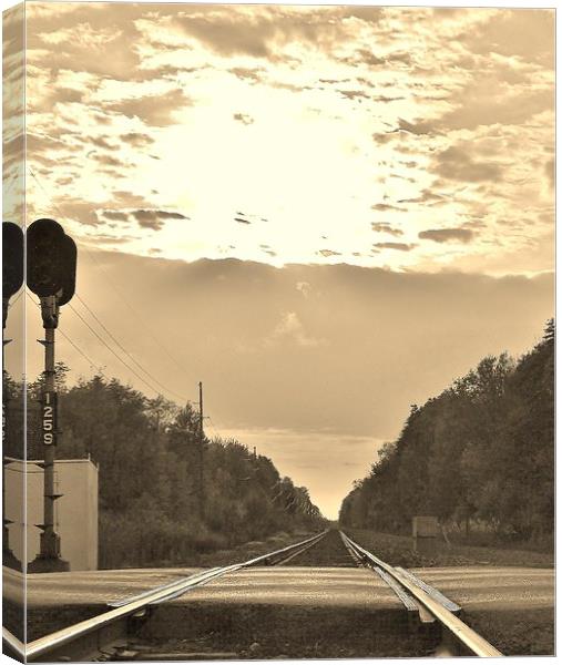 Waiting for the train Canvas Print by Jeffrey Evans