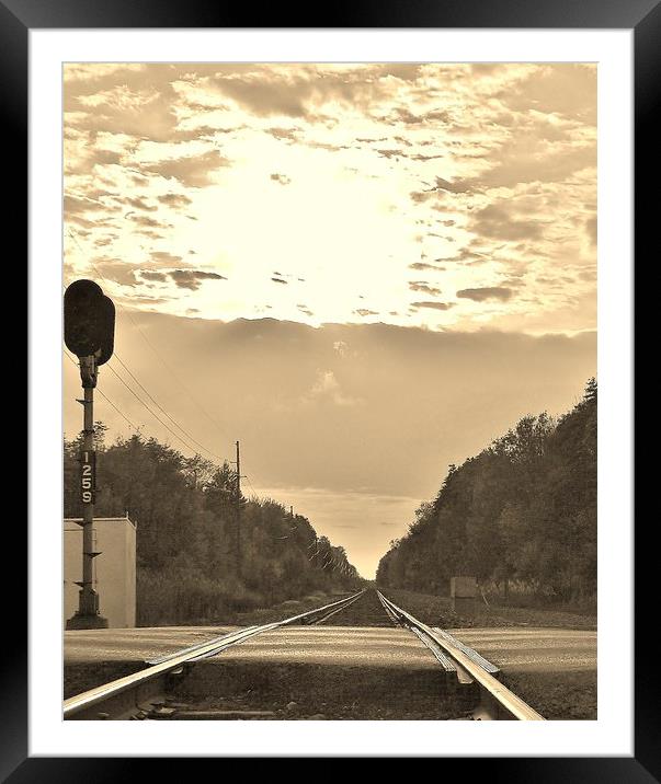 Waiting for the train Framed Mounted Print by Jeffrey Evans
