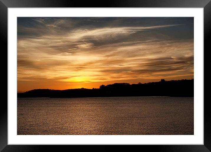 Torquay Sunset 2 Framed Mounted Print by Louise Wagstaff