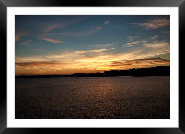 Torquay Sunset 3 Framed Mounted Print by Louise Wagstaff