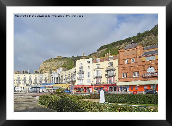 Hastings Town Kent Framed Mounted Print by Diana Mower