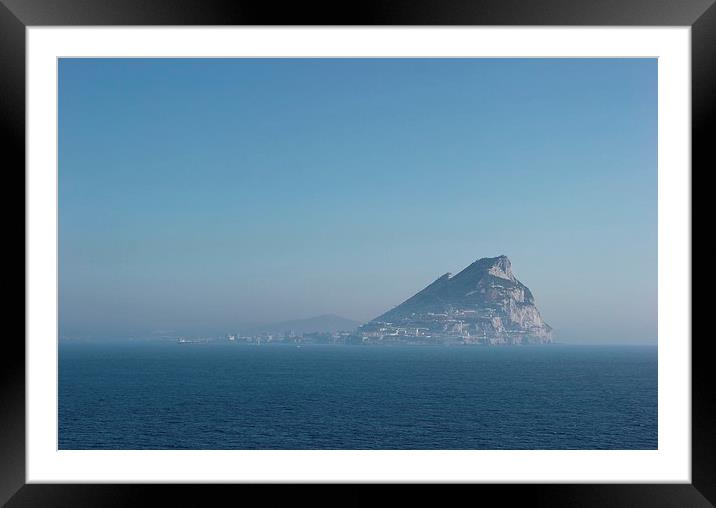 Rock of Gibraltar Framed Mounted Print by Claire Colston