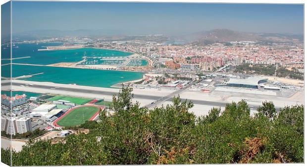 Gibraltar Airport Canvas Print by Claire Colston