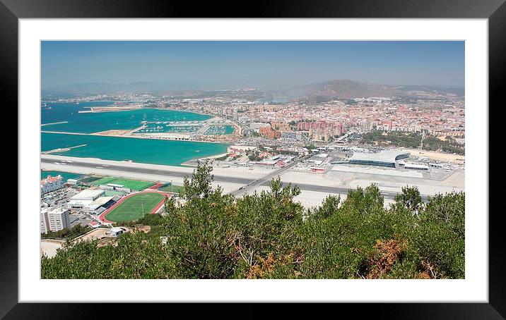 Gibraltar Airport Framed Mounted Print by Claire Colston