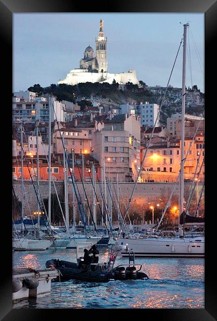 Marseilles at night Framed Print by Claire Colston
