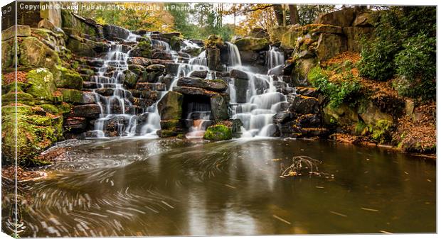 The waterfall at Virginia Water Canvas Print by Laco Hubaty