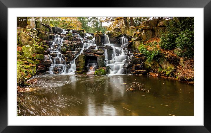 The waterfall at Virginia Water Framed Mounted Print by Laco Hubaty