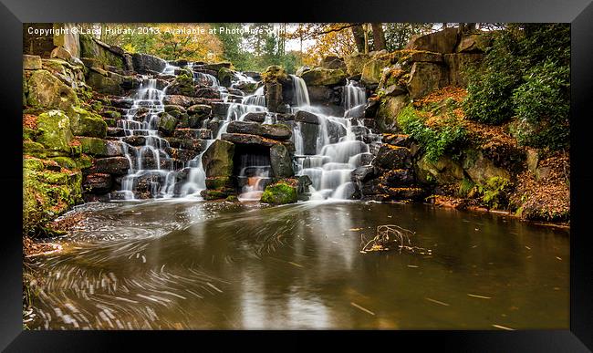 The waterfall at Virginia Water Framed Print by Laco Hubaty