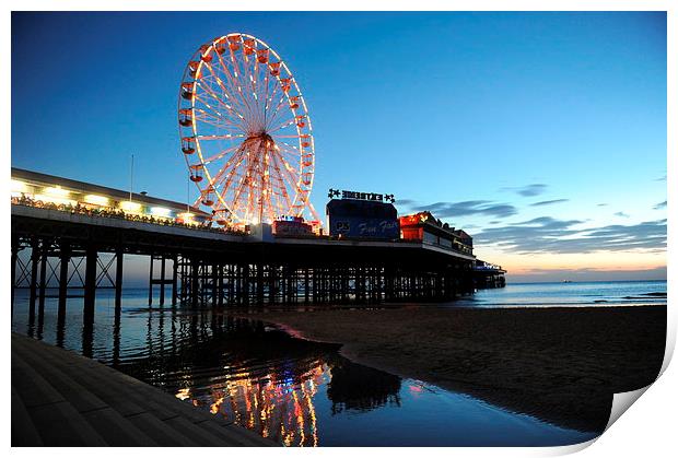 Central pier Print by Chris Barker