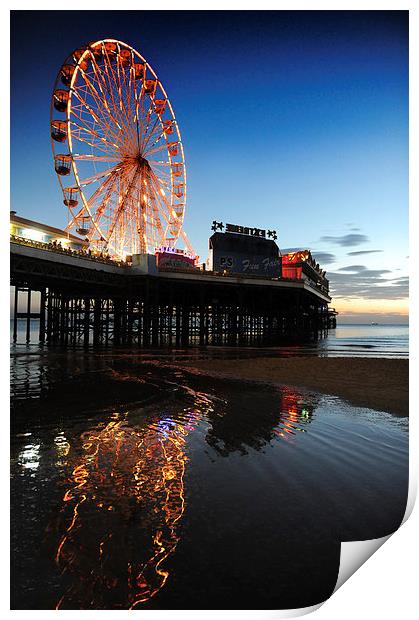 Central Pier Blackpool Print by Chris Barker