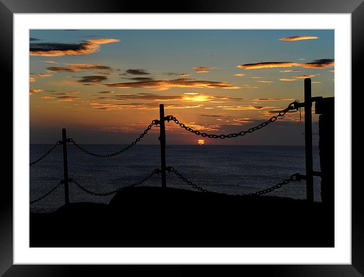 Blackpool sunset Framed Mounted Print by Chris Barker