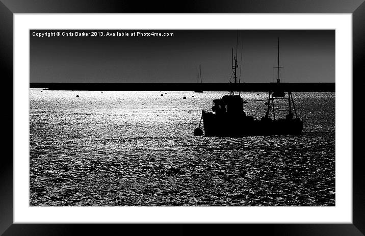 Orford harbour Suffolk Framed Mounted Print by Chris Barker