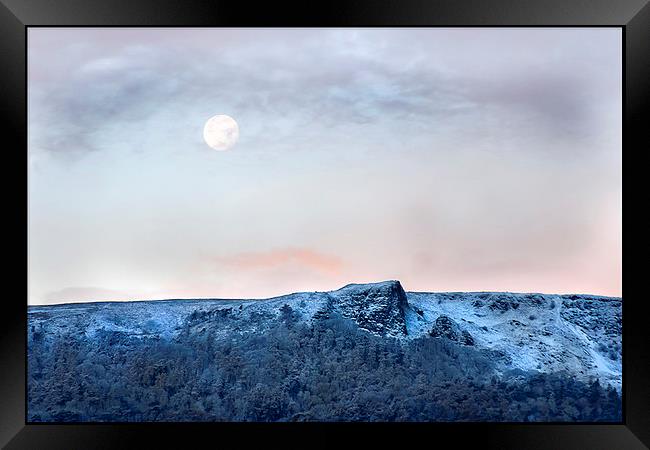 Full Moon Over Cavehill Framed Print by Peter Lennon