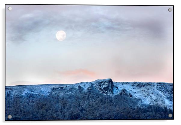 Full Moon Over Cavehill Acrylic by Peter Lennon