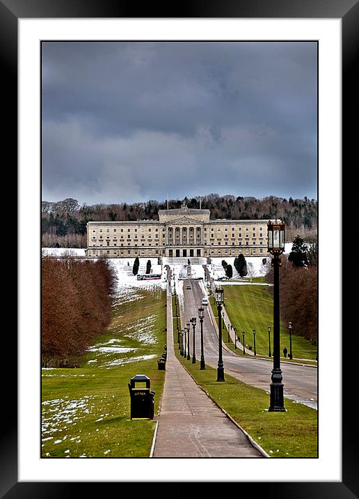 Northern Ireland Parliament Framed Mounted Print by Peter Lennon