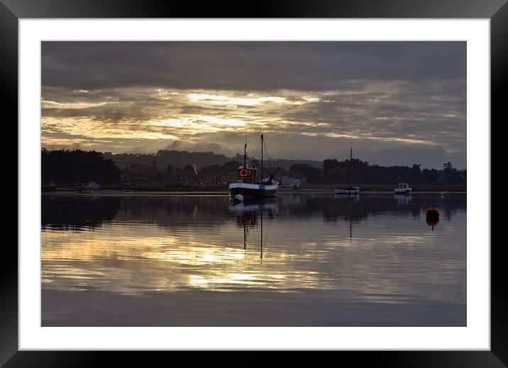 Calm day at Brancaster Staithe Framed Mounted Print by Gary Pearson
