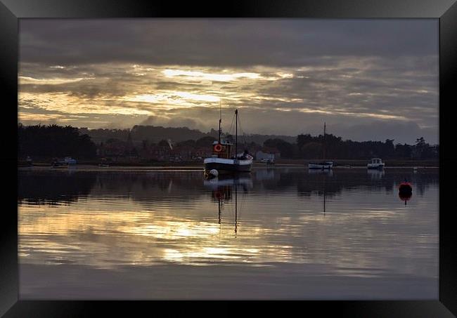 Calm day at Brancaster Staithe Framed Print by Gary Pearson